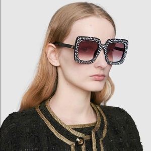 🕶 GUCCI OVERSIZED SWAROVSKI CRYSTAL GLASSES!